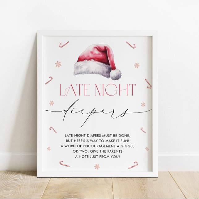 Póster Navidades de Santa Bebé Poster de pañales nocturno (Subido por el creador)