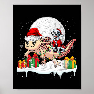 Póster Navidades de Santa Dalmacia Riding Axolotl