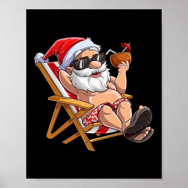 Póster Navidades De Santa En Julio A Niños Camisetas Chic (Frente)
