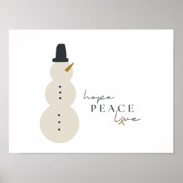 Póster navidades de sensibilización sobre el cáncer Poste