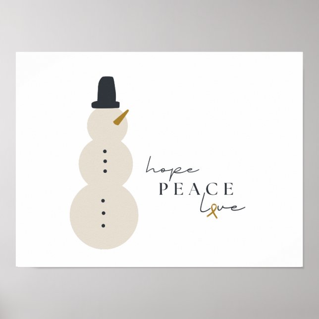 Póster navidades de sensibilización sobre el cáncer Poste (Frente)