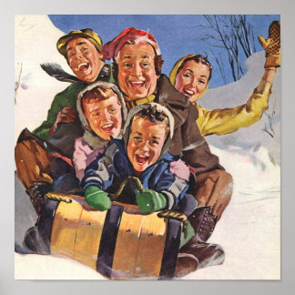 Póster Navidades de Sleigh Snow Fun