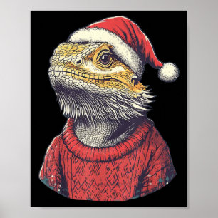 Póster Navidades de Sombrero Santa Sombrero con barba Dra