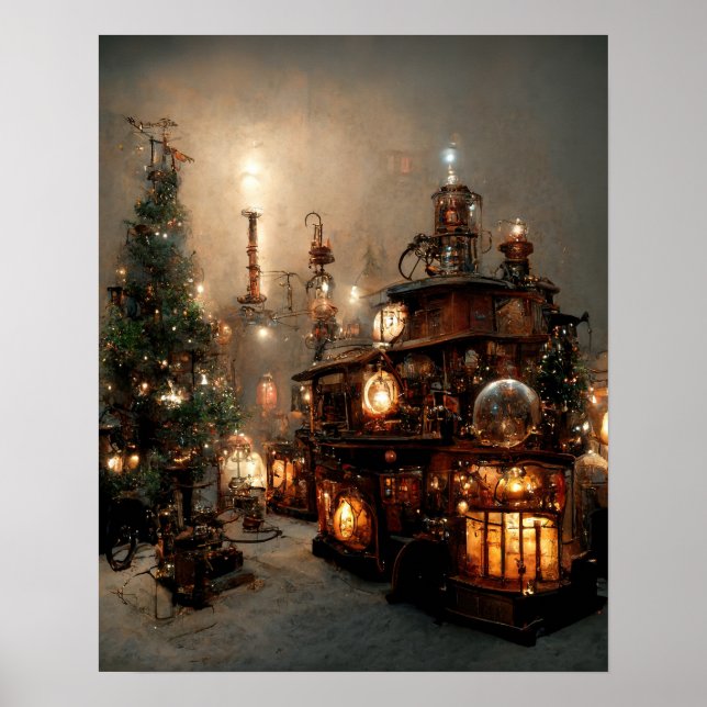 Póster Navidades de Steampunk (Frente)