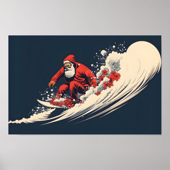Póster Navidades de Surfing Santa Summer (Frente)