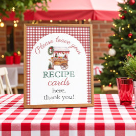 Póster Navidades de tarjetas de recetas mercado Bridal Sh