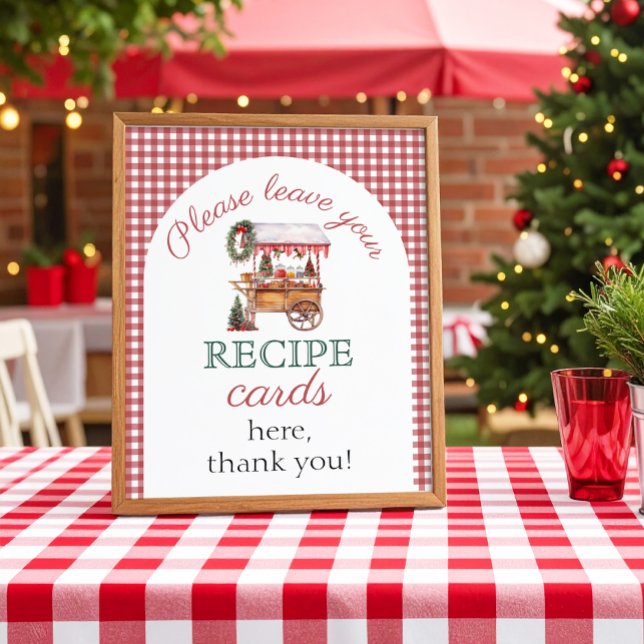 Póster Navidades de tarjetas de recetas mercado Bridal Sh (Subido por el creador)