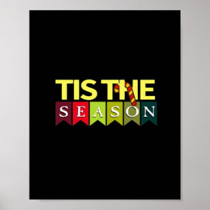 Póster Navidades de temporada Santa Funny Trendy