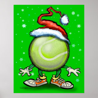 Póster Navidades de tenis