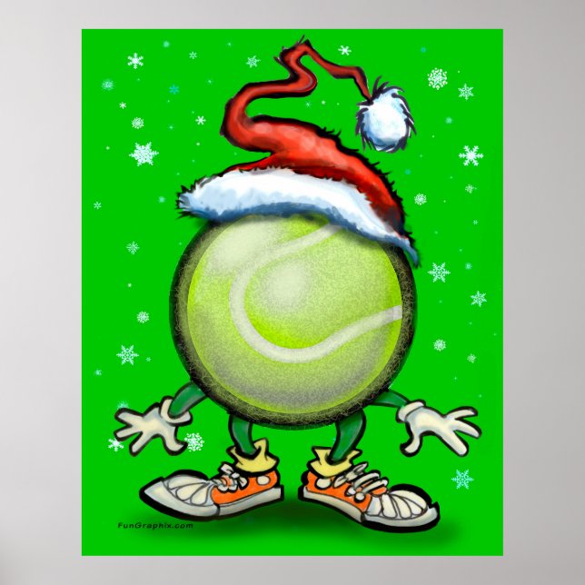 Póster Navidades de tenis (Frente)