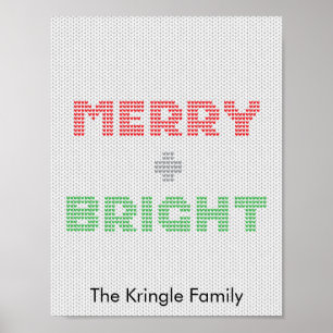 Póster Navidades de tipografía mora y brillante sudadera