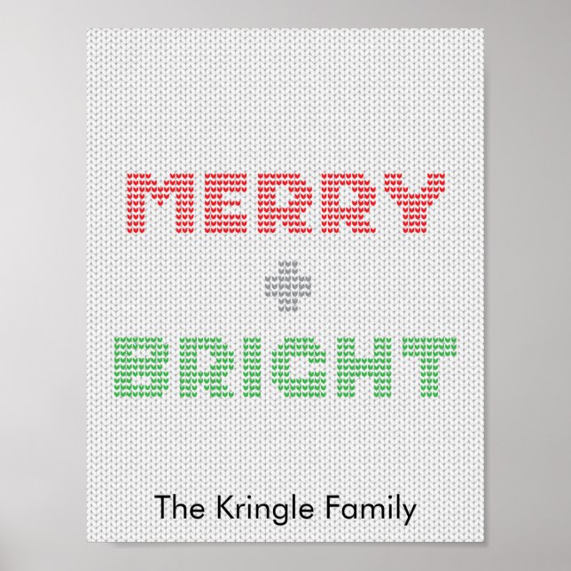 Póster Navidades de tipografía mora y brillante sudadera (Frente)