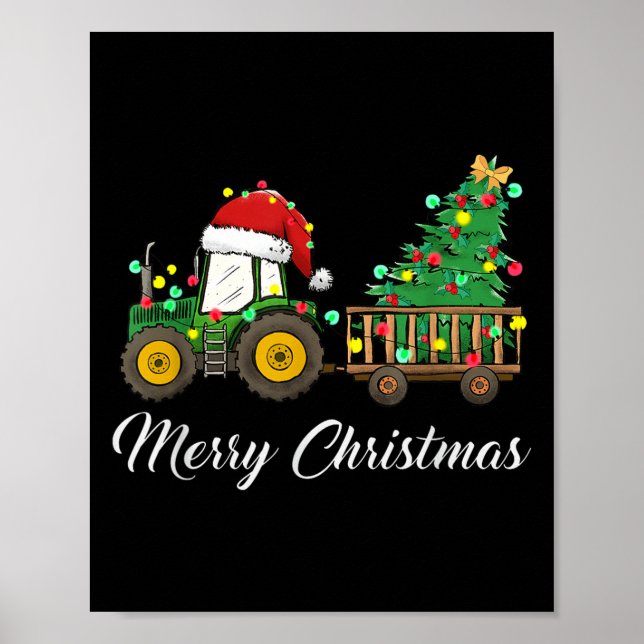 Póster Navidades de tractores Sweater Farmer Farm Funny M (Frente)