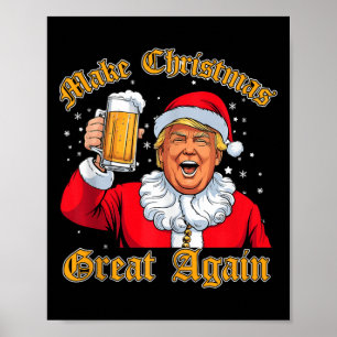 Póster Navidades de Trump beben cerveza Trump en 2024