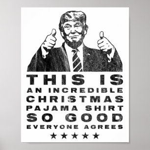 Póster Navidades de Trump Pajama Tan Bueno Que Todos Está