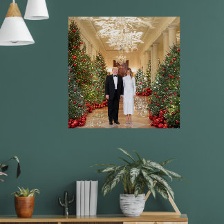Póster Navidades de Trump para la Casa Blanca