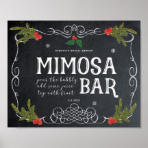 navidades de vacaciones mimosa bar boda cartel