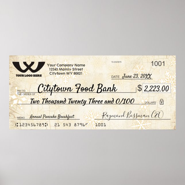 Póster Navidades de verificación de caridad gigantes de F (Frente)