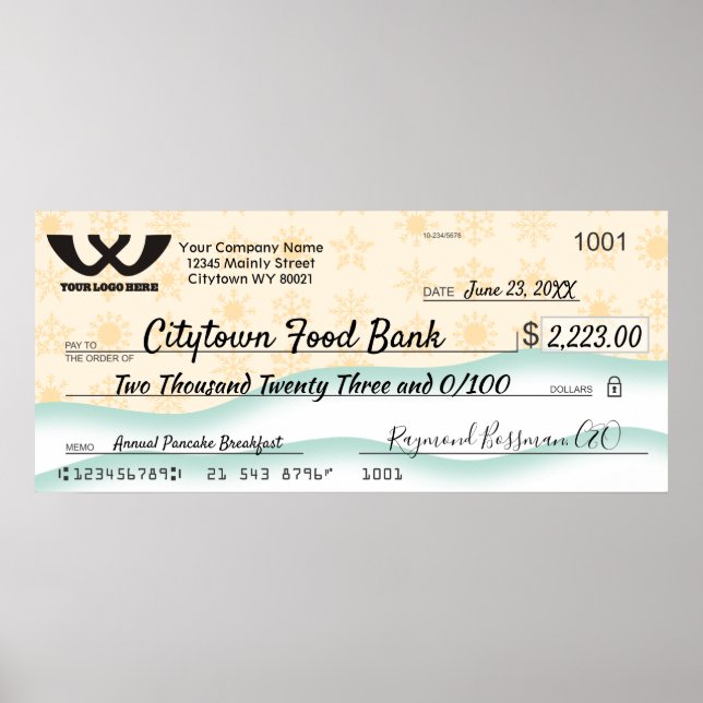 Póster Navidades de verificación de caridad gigantes de F (Frente)