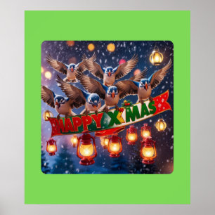 Póster Navidades de vista aérea