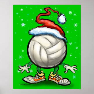 Póster Navidades de voleibol