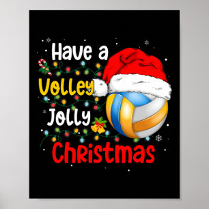 Póster Navidades De Voleibol Con Navidades De Voleibol
