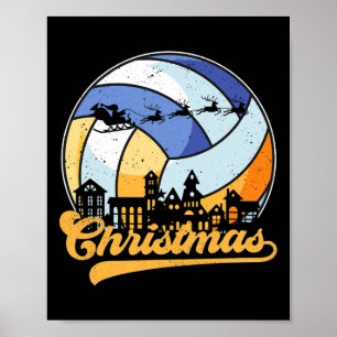 Póster Navidades de voleibol Lmko Pajama Merry Xmas Voley