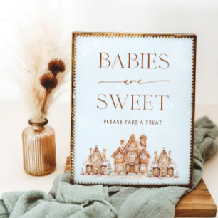 Póster Navidades de Winter Village Los bebés son dulces