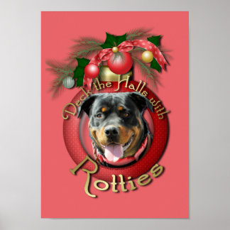 Póster Navidades - Deck the Halls - Rotties - SambaParTi