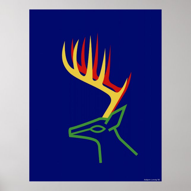Póster Navidades Deer (Frente)