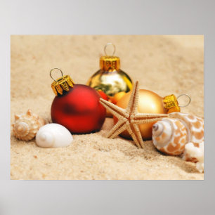 Póster Navidades del clima cálido