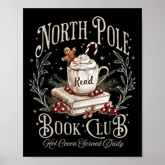 Póster Navidades del Club de Libros del Polo Norte libros (Frente)