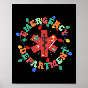 Póster Navidades Del Departamento De Emergencia Por Enfer