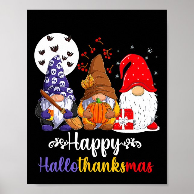 Póster Navidades del Día de Acción de Gracias de Hallowee (Frente)