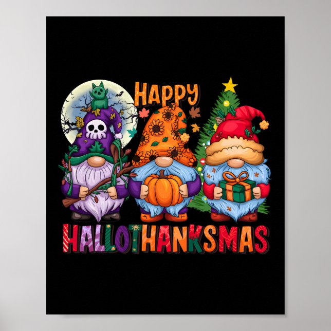 Póster Navidades del Día de Acción de Gracias de Hallowee (Frente)