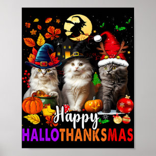 Póster Navidades del Día de Acción de Gracias de Hallowee