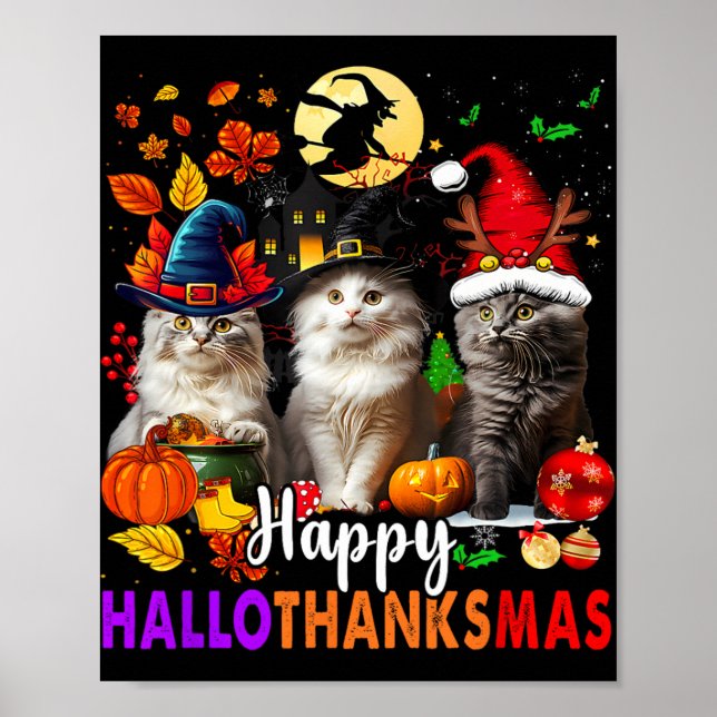 Póster Navidades del Día de Acción de Gracias de Hallowee (Frente)