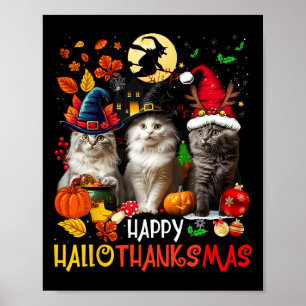 Póster Navidades del Día de Acción de Gracias de Hallowee