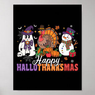 Póster Navidades del Día de Acción de Gracias de Hallowee