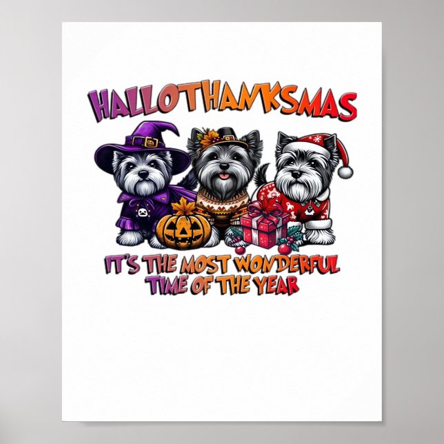 Póster Navidades del Día de Acción de Gracias de Skye Ter (Frente)
