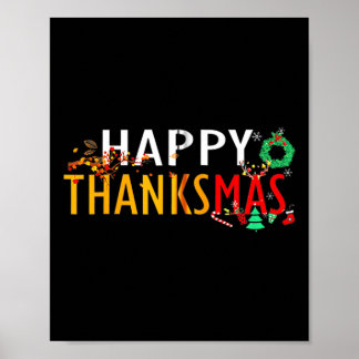 Póster Navidades del Día de Acción de Gracias Feliz Navid