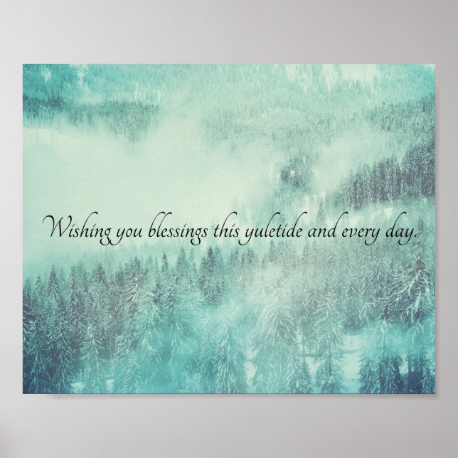 Póster Navidades del Evergreen Forest Winter Solsticio (Frente)