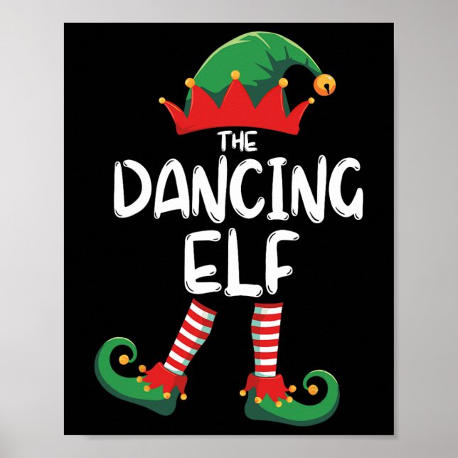 Póster Navidades del grupo familiar Elf Mateo Dancing Fie (Frente)