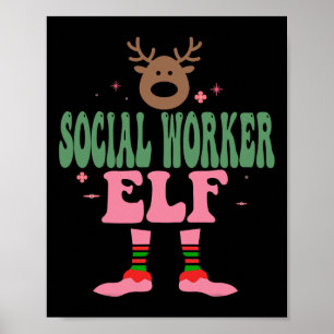 Póster Navidades del grupo familiar Elf Xmas, trabajador