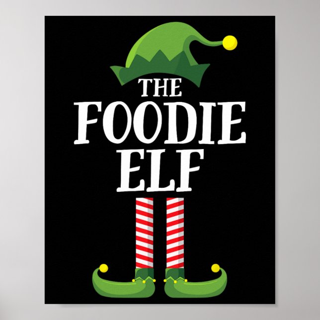 Póster Navidades del grupo familiar Foodie Elf Matching F (Frente)