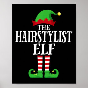 Póster Navidades del grupo familiar Hairstylist Elf Matin