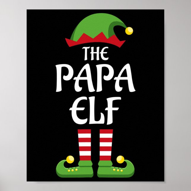 Póster Navidades del grupo familiar Papa elf que hacen co (Frente)