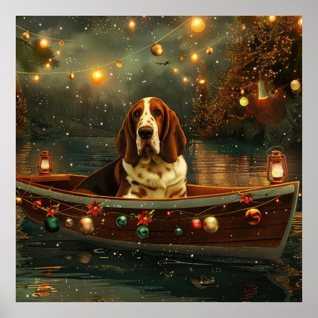 Póster Navidades del Hound de Basset (Frente)