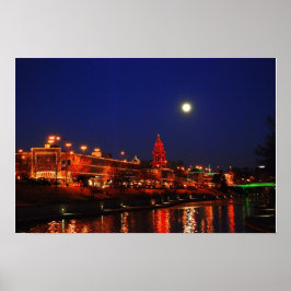 Póster Navidades del Kansas City Plaza iluminan bajo plen