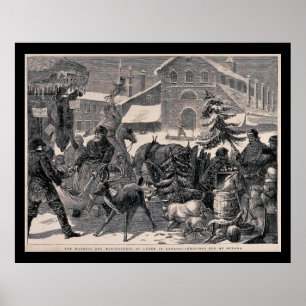 Póster Navidades del mercado de la calle Eva Ottawa Canad